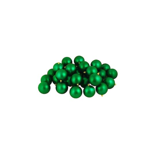 60ct Matte Christmas Green Shatterproof Ball Ornaments By Northlight | 2.5" | Michaels®